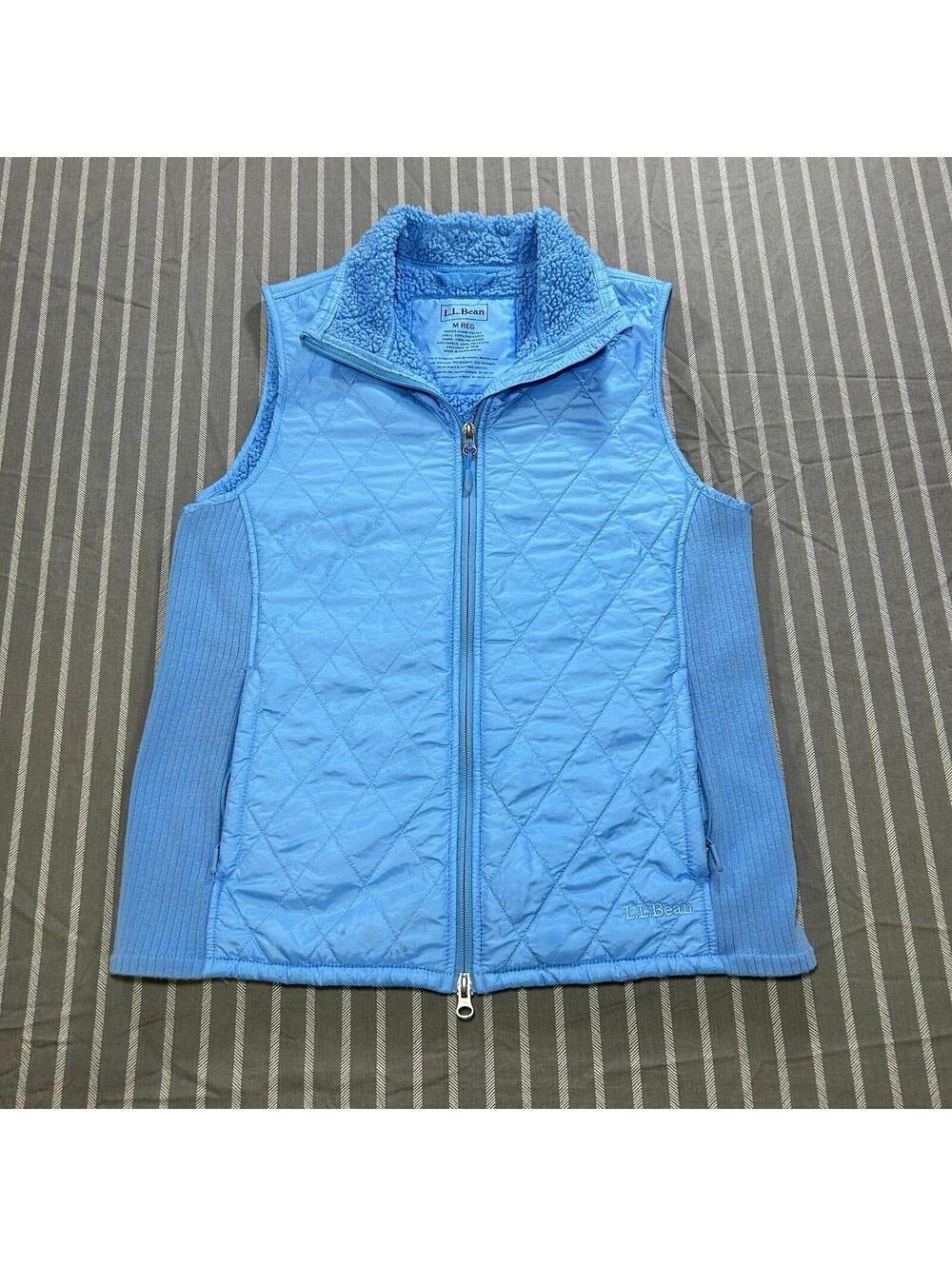 L.L.Bean Women’s Fleece Lined vest size M Blue